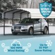 Arrow 10-ft W x 9-ft H Charcoal Metal Carport enclosure