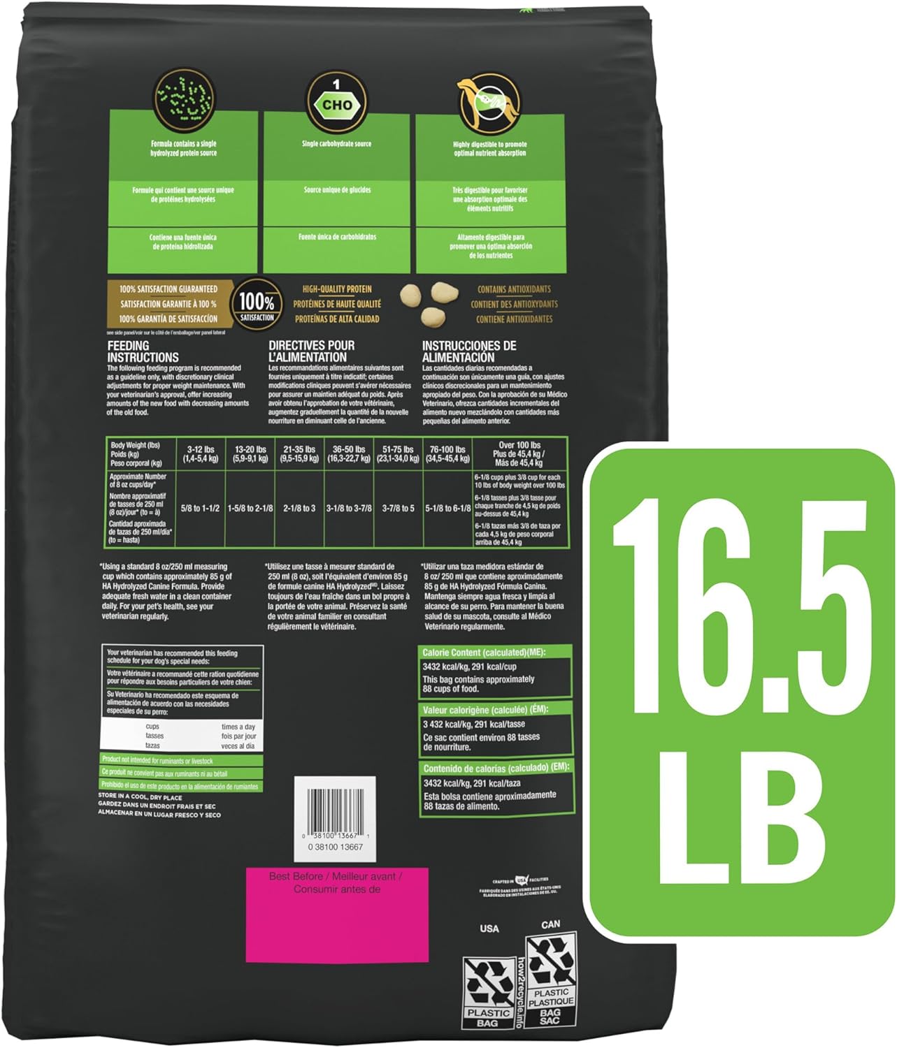Pro Plan Veterinary Diets Purina HA Hydrolyzed Protein Dog Food Dry Vegetarian Formula - 16.5 lb. Bag Pro Plan Veterinary Diets Purina HA Hydrolyzed Protein Dog Food Dry Vegetarian Formula - 16.5 lb. Bag