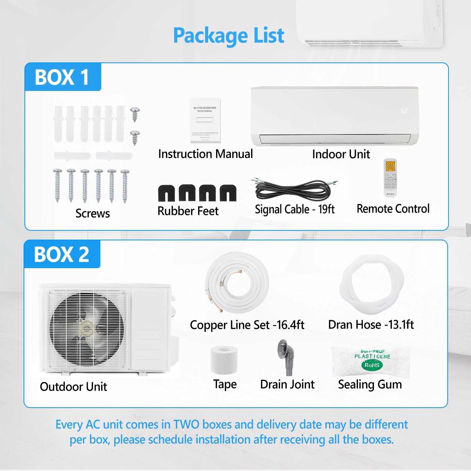 ROVSUN 9000 BTU 20 SEER 115V Pre-Charged Ductless Mini Split AC System/Inverter Split-System Wall Air Conditioner with Heat Pump Works with Alexa and WIFI ROVSUN 9000 BTU 20 SEER 115V Pre-Charged Ductless Mini Split AC System/Inverter Split-System Wall Air Conditioner with Heat Pump Works with Alexa and WIFI