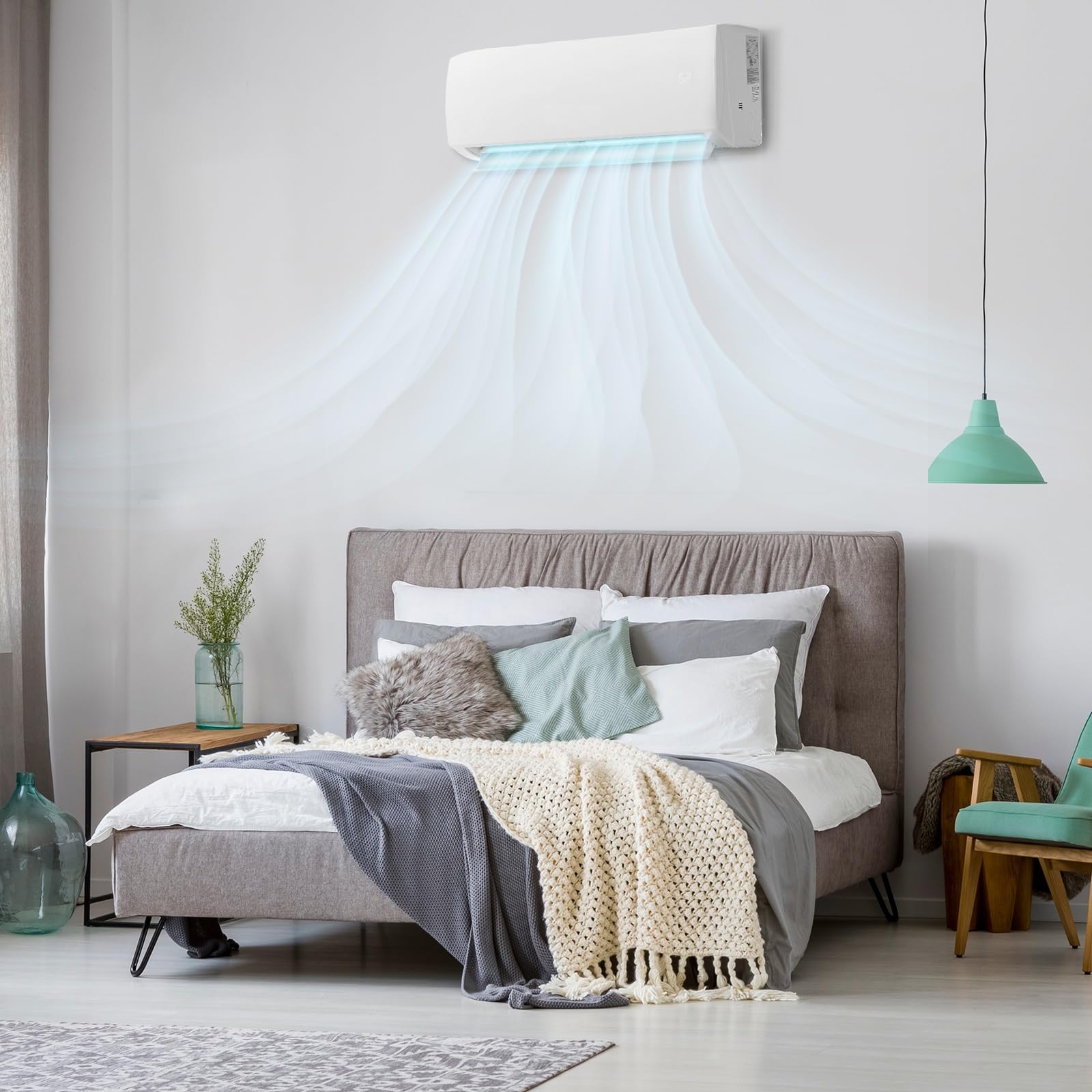 ROVSUN 9000 BTU 20 SEER 115V Pre-Charged Ductless Mini Split AC System/Inverter Split-System Wall Air Conditioner with Heat Pump Works with Alexa and WIFI ROVSUN 9000 BTU 20 SEER 115V Pre-Charged Ductless Mini Split AC System/Inverter Split-System Wall Air Conditioner with Heat Pump Works with Alexa and WIFI
