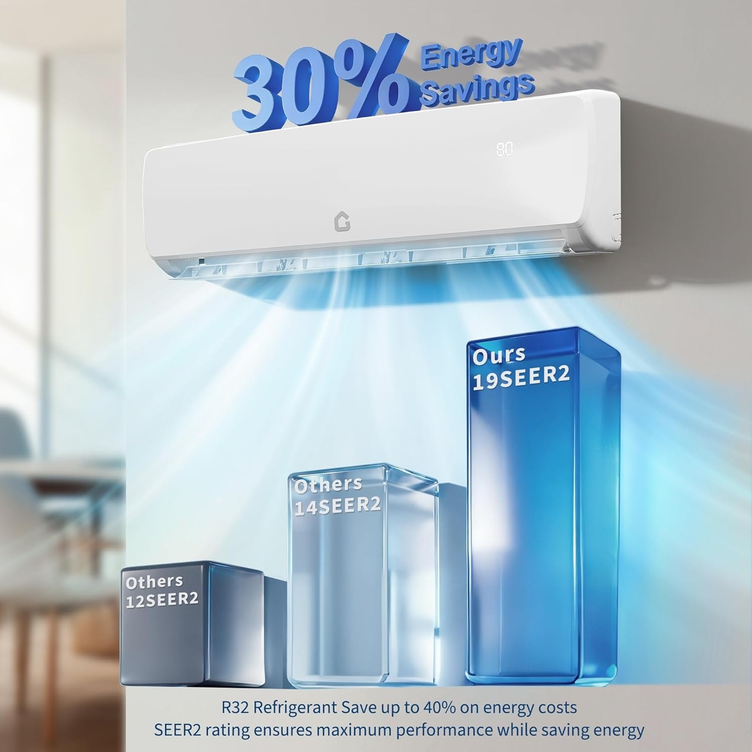 Garvee 9000 BTU Mini Split Air Conditioner Heat Pump 115V Energy Efficient Inverter Ductless System Complete Installation Kit Garvee 9000 BTU Mini Split Air Conditioner Heat Pump 115V Energy Efficient Inverter Ductless System Complete Installation Kit