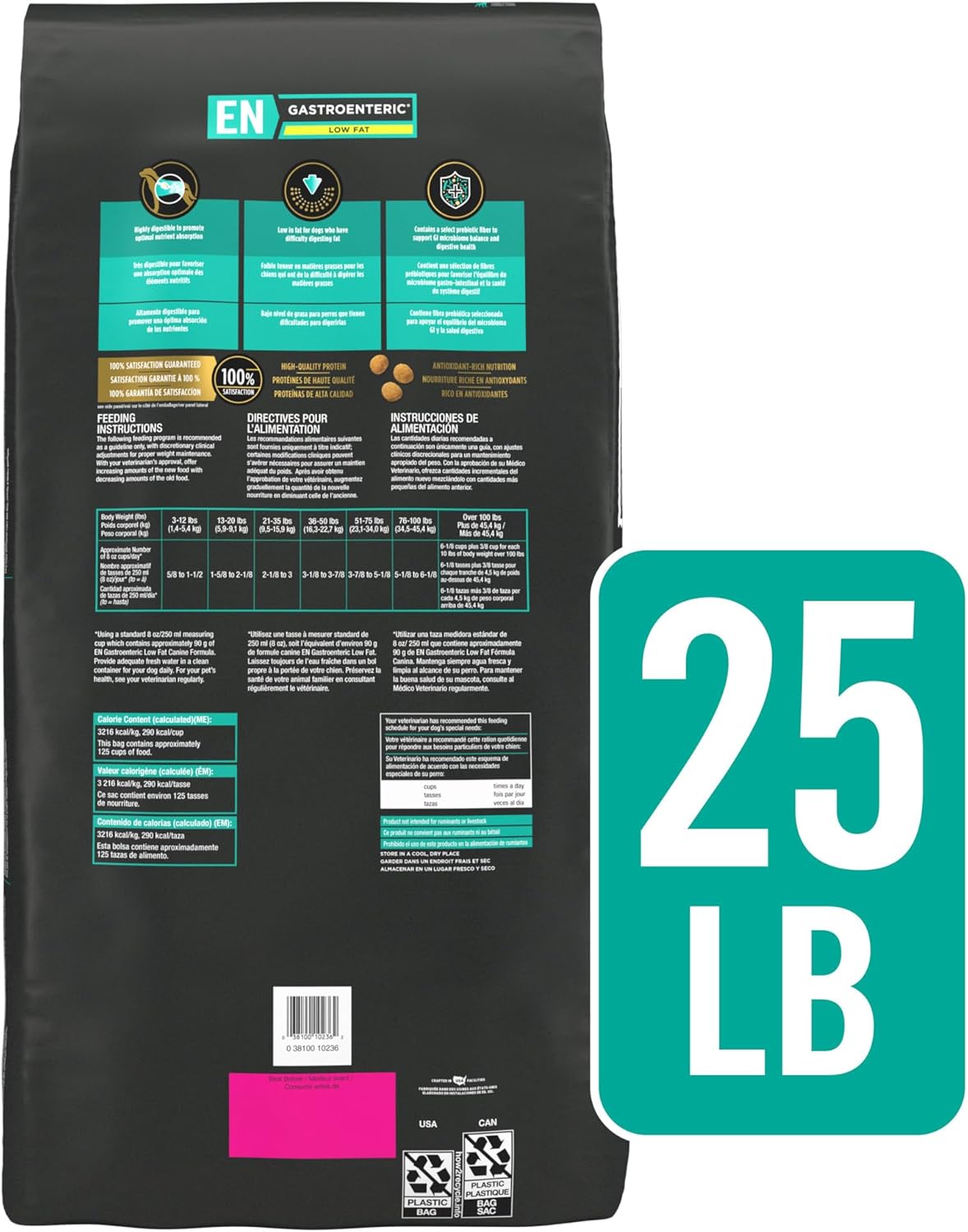 Pro Plan Veterinary Diets Purina EN Gastroenteric Low Fat Canine Formula Dog Food Dry Recipe - 25 lb. Bag Pro Plan Veterinary Diets Purina EN Gastroenteric Low Fat Canine Formula Dog Food Dry Recipe - 25 lb. Bag