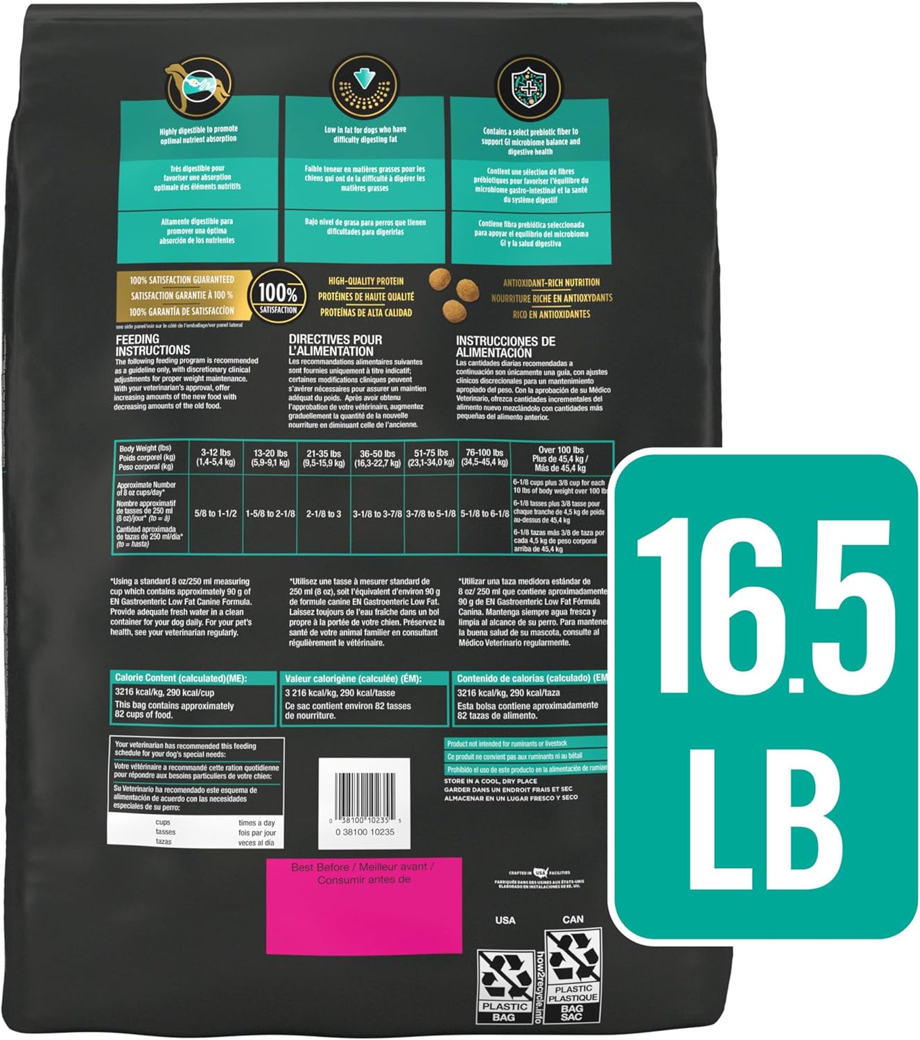 Purina Pro Plan Veterinary Diets EN Gastroenteric Low Fat Canine Formula Dog Food Dry Recipe - 16.5 lb. Bag Purina Pro Plan Veterinary Diets EN Gastroenteric Low Fat Canine Formula Dog Food Dry Recipe - 16.5 lb. Bag
