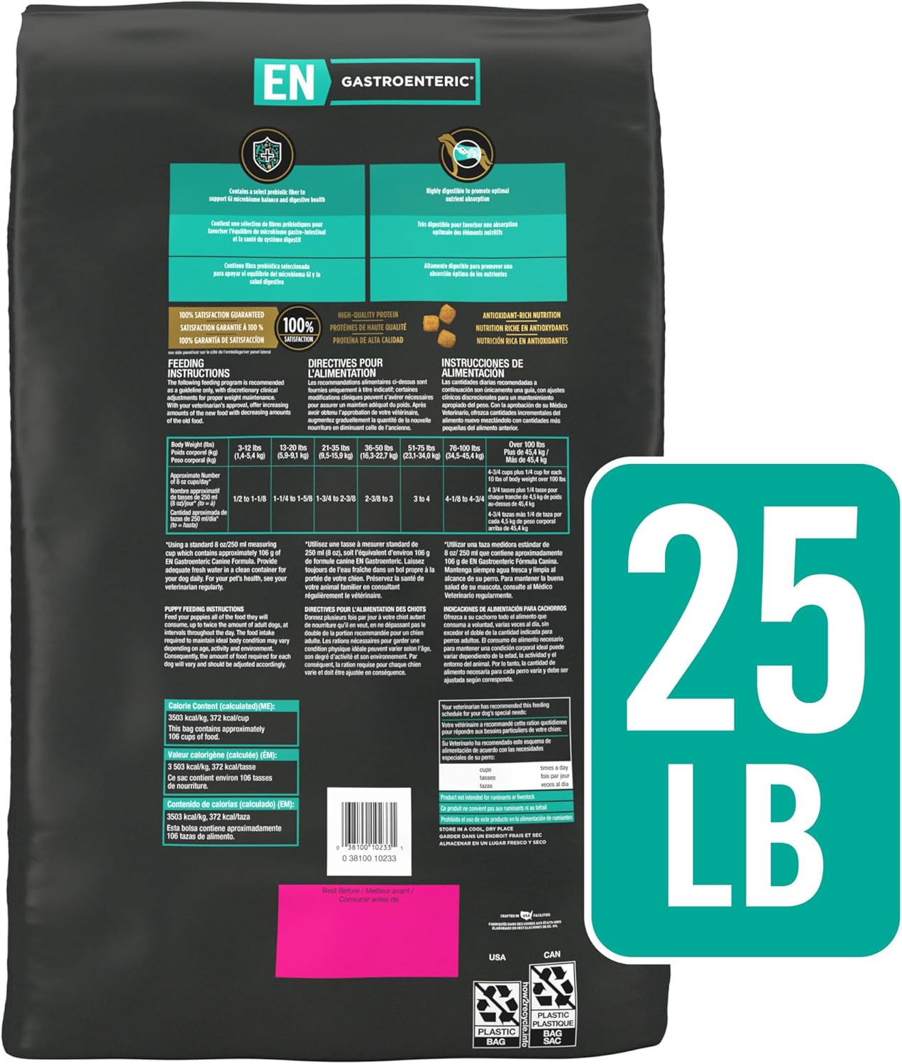 Pro Plan Veterinary Diets Purina EN Gastroenteric Canine Dog Food Dry Formula - 25 lb. Bag Pro Plan Veterinary Diets Purina EN Gastroenteric Canine Dog Food Dry Formula - 25 lb. Bag