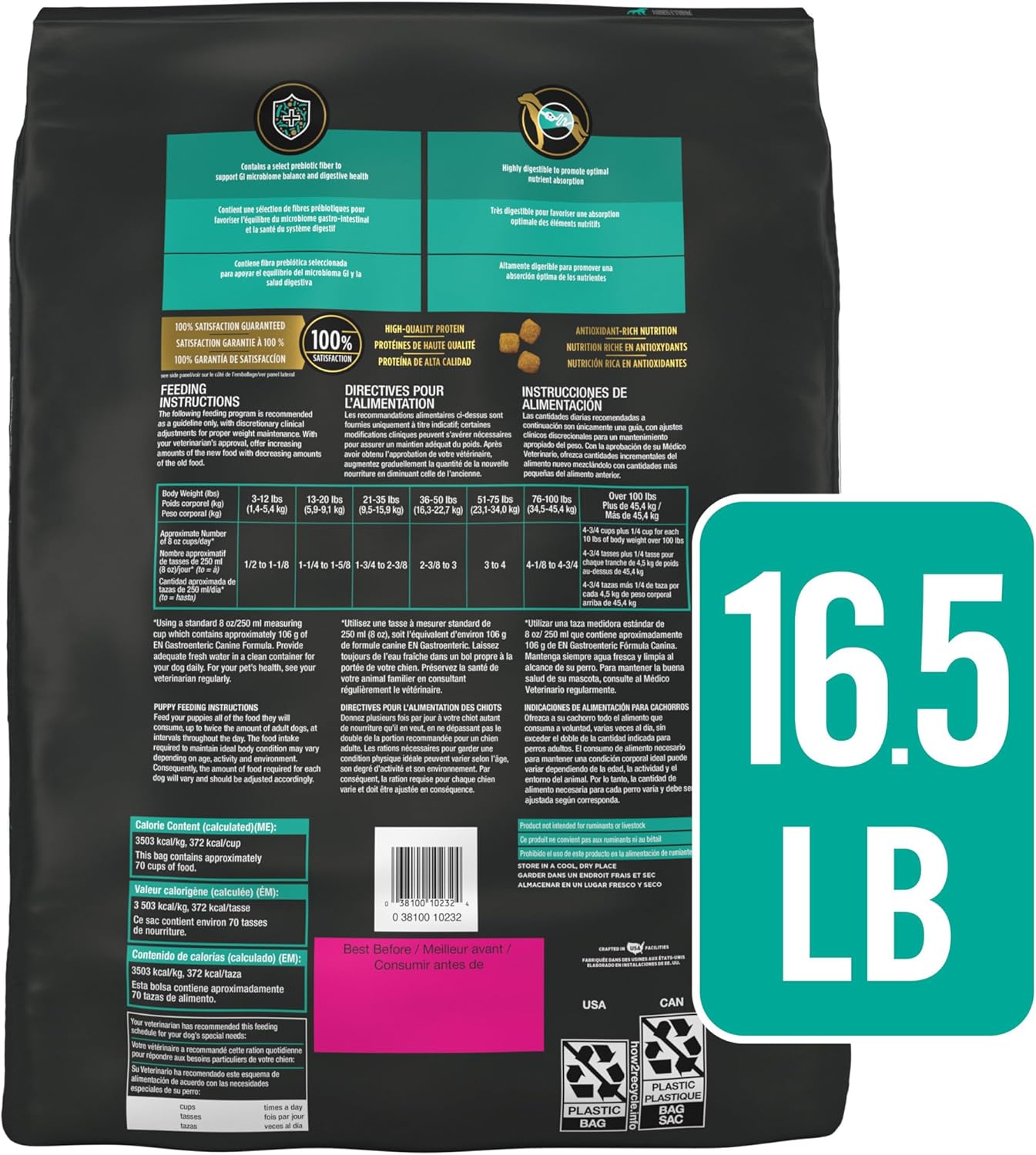 Pro Plan Veterinary Diets Purina EN Gastroenteric Canine Dog Food Dry Formula - 16.5 lb. Bag Pro Plan Veterinary Diets Purina EN Gastroenteric Canine Dog Food Dry Formula - 16.5 lb. Bag