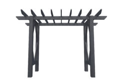 Vita Mezza 7.08-ft W x 7.54-ft H Flat Charcoal Cedar Garden Arbor