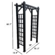 Oakland Living 4.27-ft W x 6.89-ft H Flat Black Extruded aluminum Garden Arbor Oakland Living 4.27-ft W x 6.89-ft H Flat Black Extruded aluminum Garden Arbor