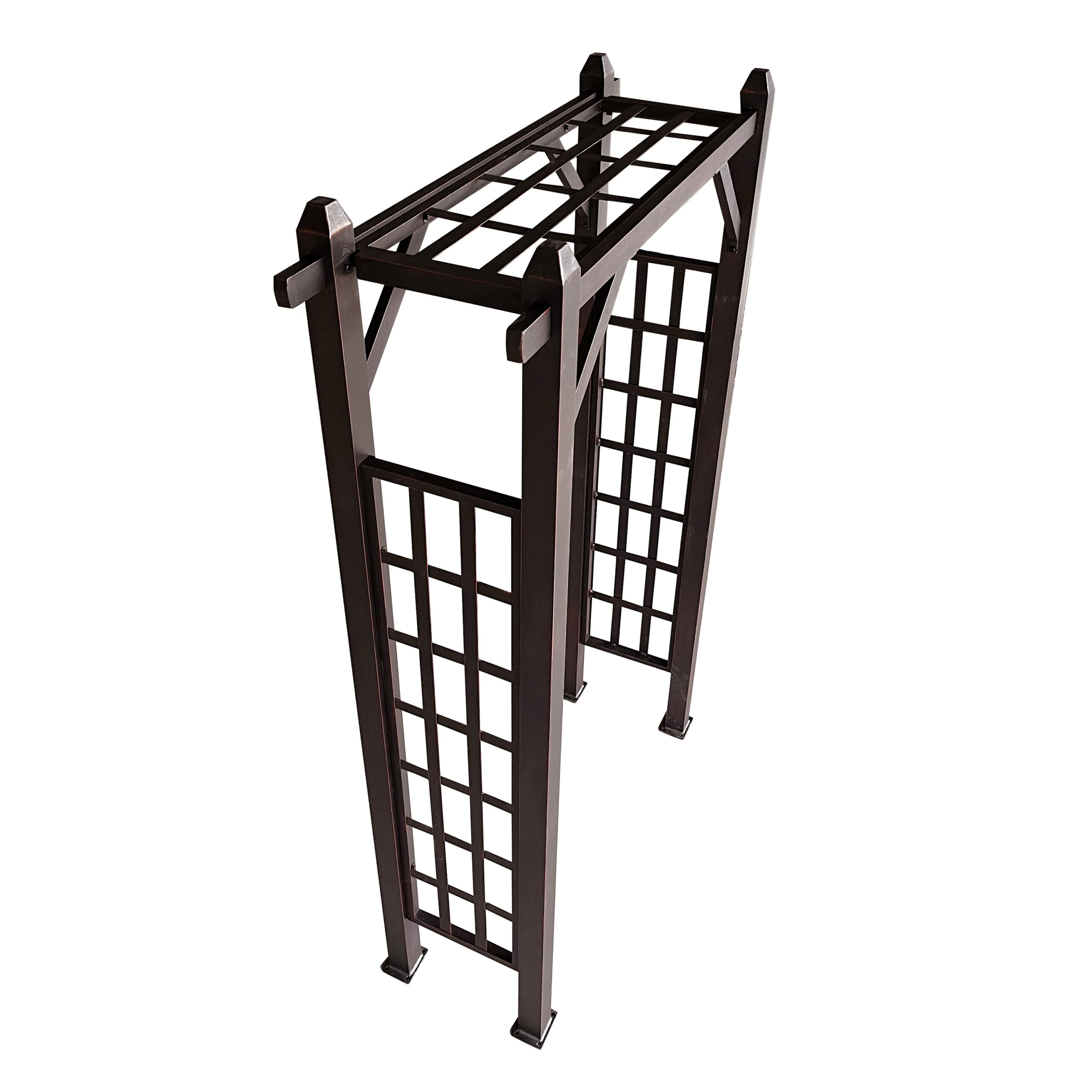 Oakland Living 4.27-ft W x 6.89-ft H Arched Bronze Extruded aluminum Garden Arbor Oakland Living 4.27-ft W x 6.89-ft H Arched Bronze Extruded aluminum Garden Arbor