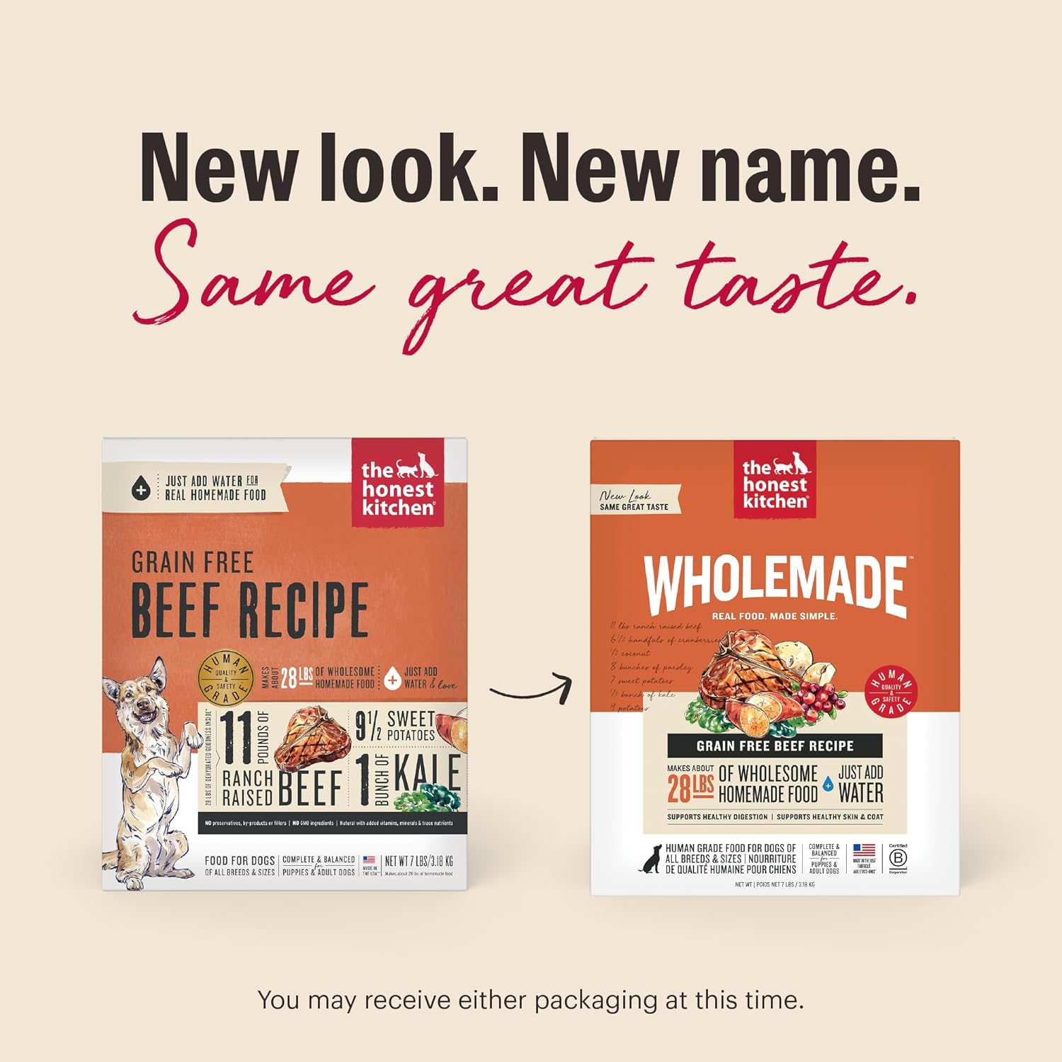 The Honest Kitchen Human Grade Wholemade Dehydrated Dog Food, Grain Free Beef 10 lb (makes 40lbs) The Honest Kitchen Human Grade Wholemade Dehydrated Dog Food, Grain Free Beef 10 lb (makes 40lbs)
