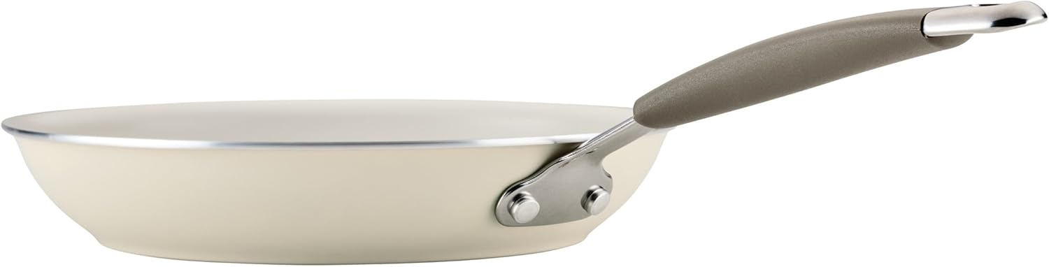 Rachael Ray Cucina Ceramic Cookware Set - 13 Pieces - Ceramic Pots and Pans Set w/Nonstick Frying Pans, Saute Pan, Saucepans, Stockpot, Lids, Pan Protectors & Cooking Utensils - Almond Rachael Ray Cucina Ceramic Cookware Set - 13 Pieces - Ceramic Pots and Pans Set w/Nonstick Frying Pans, Saute Pan, Saucepans, Stockpot, Lids, Pan Protectors & Cooking Utensils - Almond