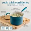 Rachael Ray Cucina Ceramic Cookware Set - 13 Pieces - Ceramic Pots and Pans Set w/Nonstick Frying Pans, Saute Pan, Saucepans, Stockpot, Lids, Pan Protectors & Cooking Utensils - Marine Blue Rachael Ray Cucina Ceramic Cookware Set - 13 Pieces - Ceramic Pots and Pans Set w/Nonstick Frying Pans, Saute Pan, Saucepans, Stockpot, Lids, Pan Protectors & Cooking Utensils - Marine Blue