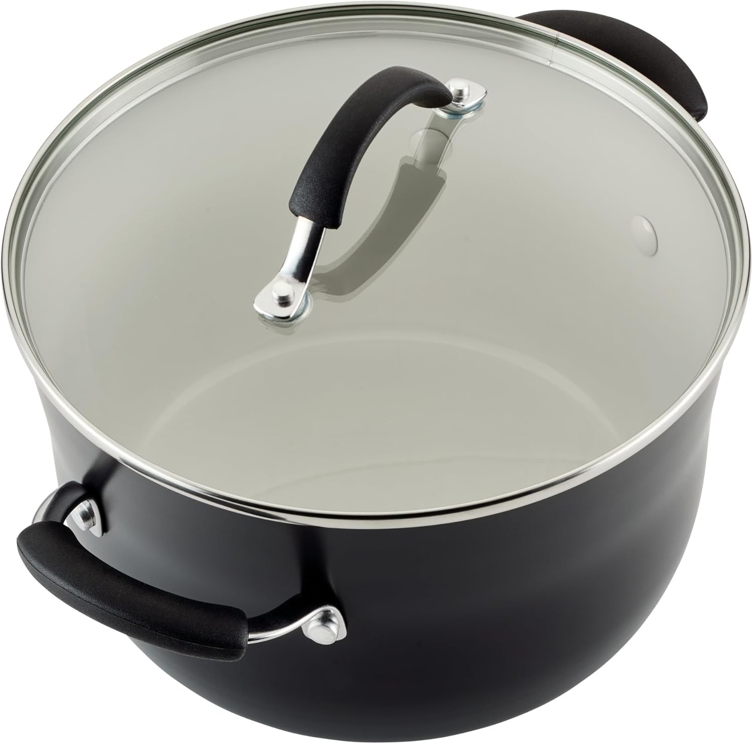 Rachael Ray Cucina Ceramic Cookware Set - 13 Pieces - Ceramic Pots and Pans Set w/Nonstick Frying Pans, Saute Pan, Saucepans, Stockpot, Lids, Pan Protectors & Cooking Utensils - Peppercorn Rachael Ray Cucina Ceramic Cookware Set - 13 Pieces - Ceramic Pots and Pans Set w/Nonstick Frying Pans, Saute Pan, Saucepans, Stockpot, Lids, Pan Protectors & Cooking Utensils - Peppercorn