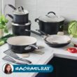 Rachael Ray Cucina Ceramic Cookware Set - 13 Pieces - Ceramic Pots and Pans Set w/Nonstick Frying Pans, Saute Pan, Saucepans, Stockpot, Lids, Pan Protectors & Cooking Utensils - Peppercorn Rachael Ray Cucina Ceramic Cookware Set - 13 Pieces - Ceramic Pots and Pans Set w/Nonstick Frying Pans, Saute Pan, Saucepans, Stockpot, Lids, Pan Protectors & Cooking Utensils - Peppercorn