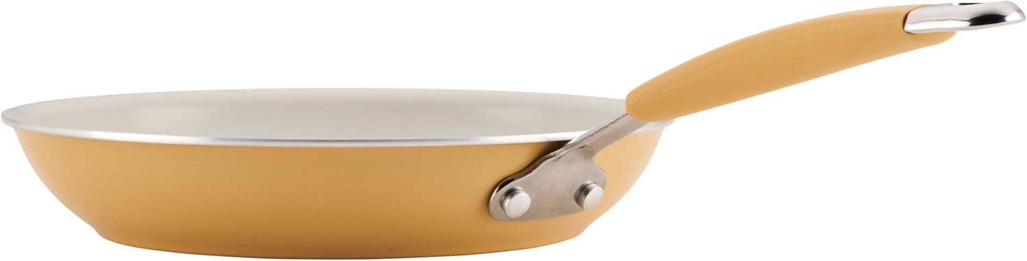 Rachael Ray Cucina Ceramic Cookware Set - 13 Pieces - Ceramic Pots and Pans Set w/Nonstick Frying Pans, Saute Pan, Saucepans, Stockpot, Lids, Pan Protectors & Cooking Utensils - Turmeric Rachael Ray Cucina Ceramic Cookware Set - 13 Pieces - Ceramic Pots and Pans Set w/Nonstick Frying Pans, Saute Pan, Saucepans, Stockpot, Lids, Pan Protectors & Cooking Utensils - Turmeric