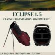 Sun Mountain Men's Eclipse 1.5 Lightweight Stand Golf Bag, 4-Way Top, 2026 Model, Black Navy Sun Mountain Men's Eclipse 1.5 Lightweight Stand Golf Bag, 4-Way Top, 2026 Model