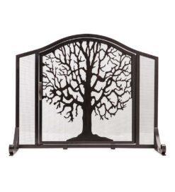 Evergreen Black 30-in to 37-in W x 25-1/2-in to 32-1/2-in H (Medium) Cabinet-style Fireplace Doors with Clear Glass