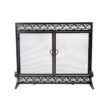 Evergreen Black 35-in to 43-in W x 27-1/2-in to 32-1/2-in H (Large) Cabinet-style Fireplace Doors with Clear Glass