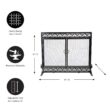 Evergreen Black 35-in to 43-in W x 27-1/2-in to 32-1/2-in H (Large) Cabinet-style Fireplace Doors with Clear Glass