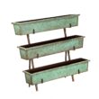 Evergreen Rectangle 13.0-in W x 40.0-in L x 36-in H Green Metal Indoor/Outdoor Planter