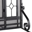 Evergreen Black 30-in to 37-in W x 25-1/2-in to 32-1/2-in H (Medium) Cabinet-style Fireplace Doors with Tempered Clear Glass