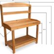 All Things Cedar 47-in x 61-in x 24-in Natural Cedar Potting Bench
