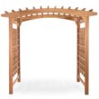 All Things Cedar 7.83-ft W x 7.25-ft H Arched Natural Wood Cedar Garden Arbor