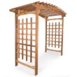All Things Cedar 7.83-ft W x 7.25-ft H Arched Natural Wood Cedar Garden Arbor