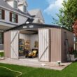 AOXUN 10-ft x 12-ft Economy Series Galvanized steel Metal Storage Shed