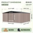 AOXUN 14-ft x 12-ft Economy Series Galvanized steel Metal Storage Shed