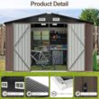 AOXUN 10-ft x 8-ft Economy Series Galvanized steel Metal Storage Shed
