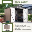 AOXUN 8-ft x 6-ft Economy Series Galvanized steel Metal Storage Shed (Floor Included) AOXUN 8-ft x 6-ft Economy Series Galvanized steel Metal Storage Shed (Floor Included)