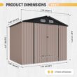 AOXUN 8-ft x 6-ft Economy Series Galvanized steel Metal Storage Shed (Floor Included) AOXUN 8-ft x 6-ft Economy Series Galvanized steel Metal Storage Shed (Floor Included)
