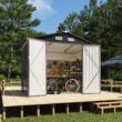 AOXUN 8-ft x 6-ft Economy Series Galvanized steel Metal Storage Shed