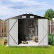 AOXUN 7.3-ft x 5.3-ft Economy Series Galvanized steel Metal Storage Shed