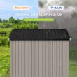 AOXUN 7.3-ft x 5.3-ft Economy Series Galvanized steel Metal Storage Shed