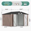 AOXUN 10.1-ft x 8.5-ft Economy Series Galvanized steel Metal Storage Shed