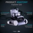 Dolphin Explorer E20 for Pools up to 33FT in Length 16-in Robotic Pool Vacuum