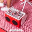 Igloo Kool Tunes Retro Bluetooth Boombox Cooler, 14 Qt Playmate Cooler with Speakers