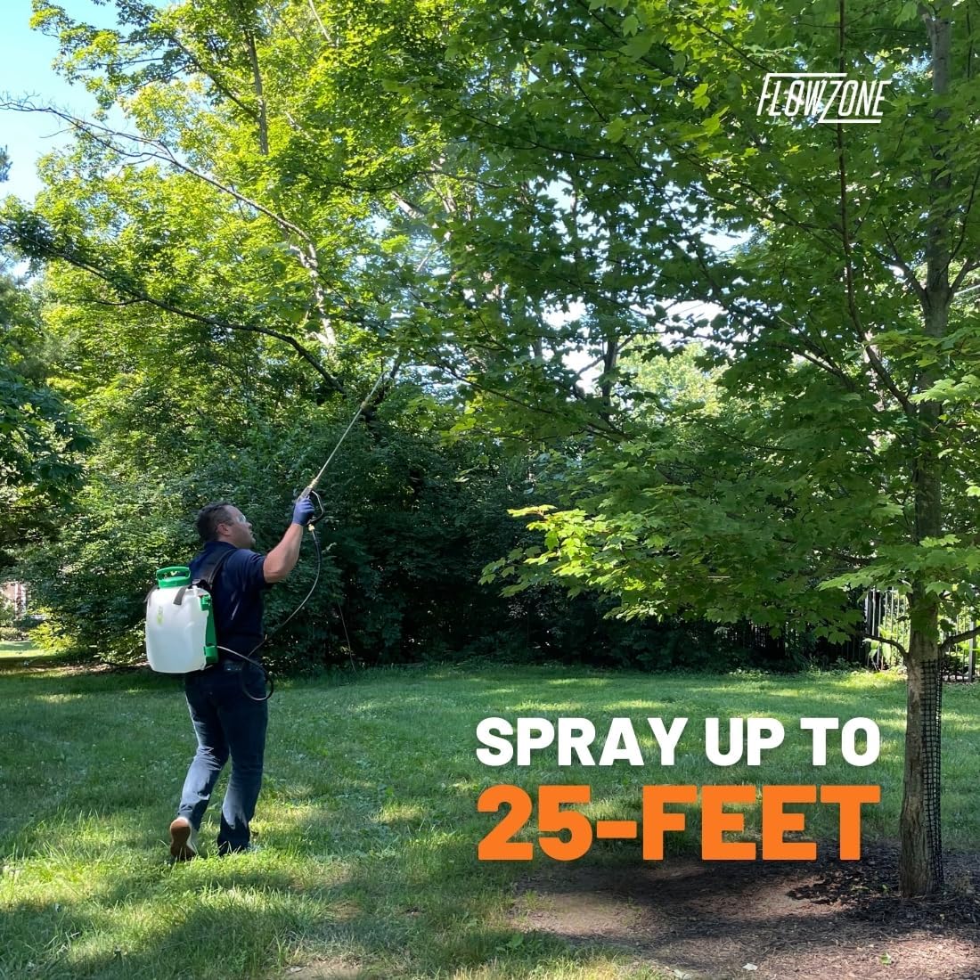 FlowZone Storm 2.5 Battery Powered Backpack Sprayer - Variable-Pressure 5-Position Electric Lawn & Garden Sprayer - 2.5 Gallon FlowZone Storm 2.5 Battery Powered Backpack Sprayer - Variable-Pressure 5-Position Electric Lawn & Garden Sprayer - 2.5 Gallon