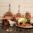 Mauviel M'Heritage 150 B 1.5mm Polished Copper & Stainless Steel Frying Pan With Brass Handle, 11.8-in, Made in France