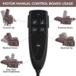 GZMR Heavy Duty Heat Massage Dual Motor Power Lift Recliner Brown Chenille Upholstered Powered Reclining Massage chair with Lift Assistance