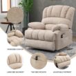 GZMR Large Size Chenille Power Lift Recliner Chair Beige Chenille Upholstered Powered Reclining Stationary with Lift Assistance