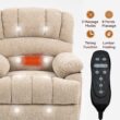 GZMR Large Size Chenille Power Lift Recliner Chair Beige Chenille Upholstered Powered Reclining Stationary with Lift Assistance