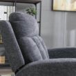 Bestier 33.5 in. Gray Fabric Manual Massage Recliner Chair with Remote Control and 2 Dual Cup Holders