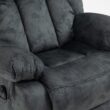 GZMR Power Lift Massage Recliner Grayish Blue Velvet Upholstered Tufted Powered Reclining Stationary Fixed-position with Lift Assistance