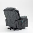 GZMR Power Lift Massage Recliner Grayish Blue Velvet Upholstered Tufted Powered Reclining Stationary Fixed-position with Lift Assistance
