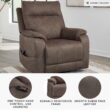 Signature Design by Ashley Crestmeade Espresso Brown Power Lift Recliner with Heat Massage and USB Charging