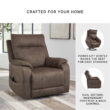 Signature Design by Ashley Crestmeade Espresso Brown Power Lift Recliner with Heat Massage and USB Charging