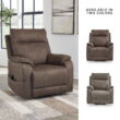 Signature Design by Ashley Crestmeade Espresso Brown Power Lift Recliner with Heat Massage and USB Charging