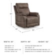 Signature Design by Ashley Crestmeade Espresso Brown Power Lift Recliner with Heat Massage and USB Charging